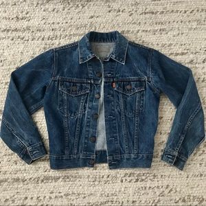Vintage orange tab Levi’s denim jacket